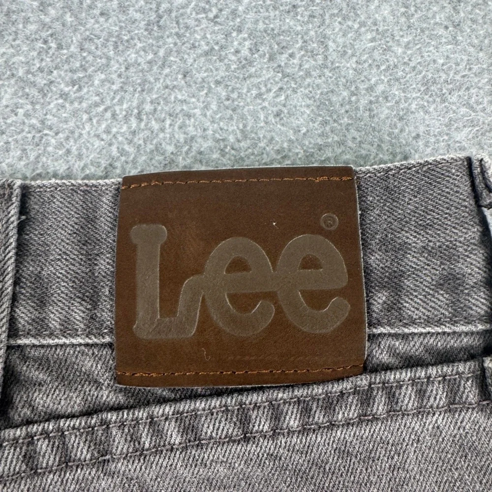 Lee Jeans Mens 36x32 Gray Regular Fit Straight Leg Denim Pants 2008979 Cotton